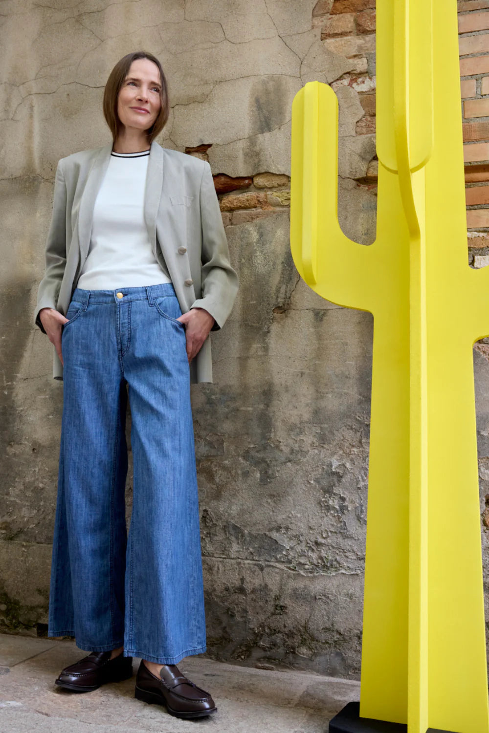 CAMBIO JEANS PALAZZO CROPPED