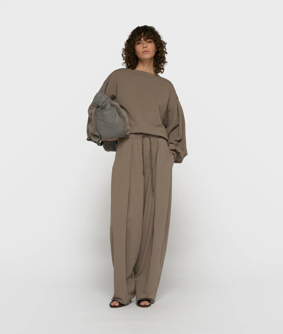 10DAYS BOATNECK TOP FLEECE