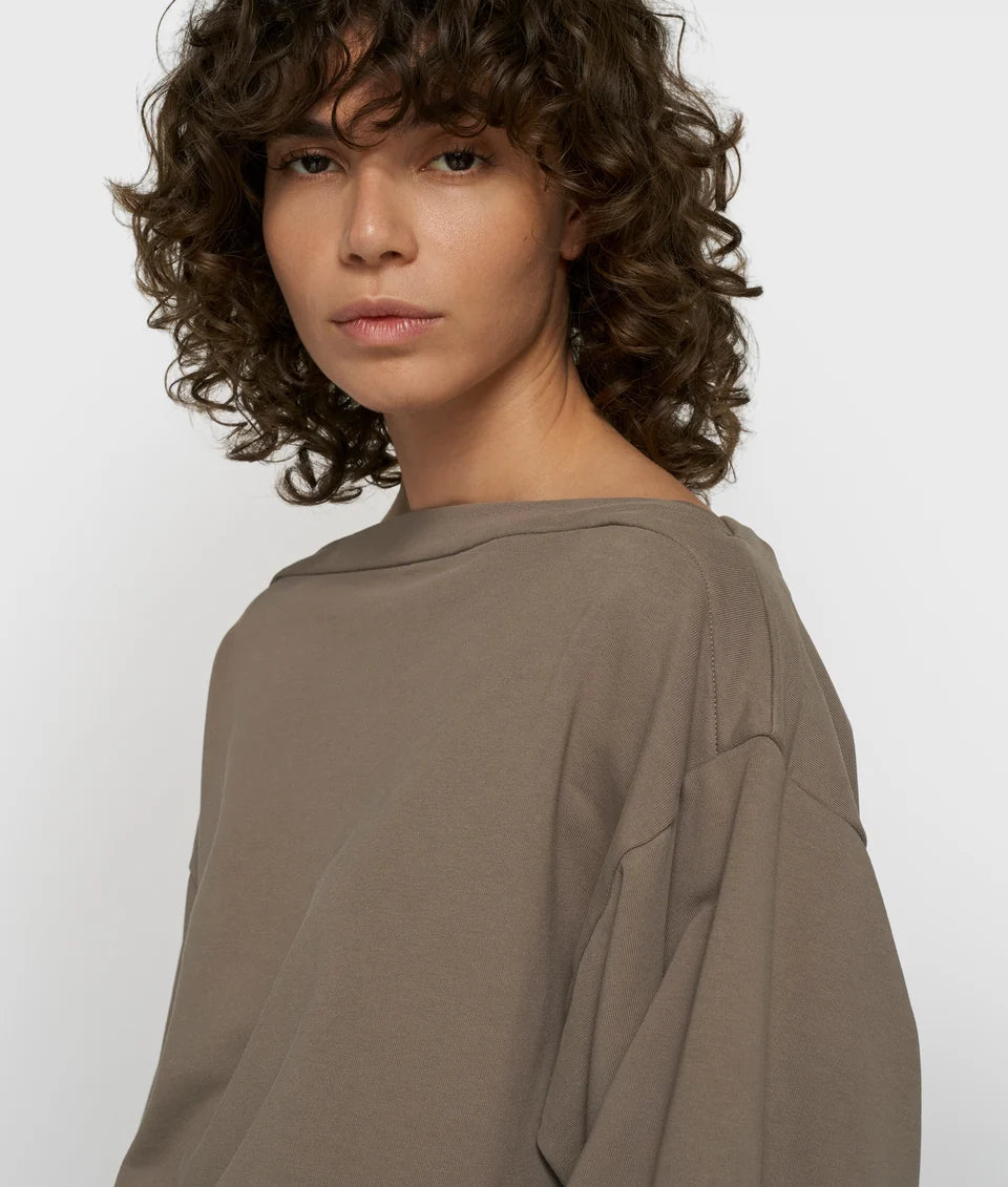 10DAYS BOATNECK TOP FLEECE