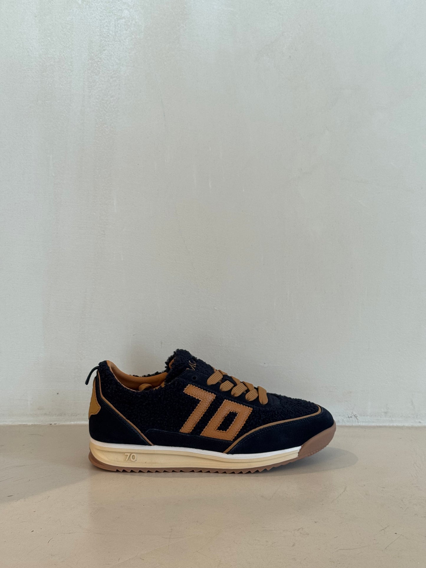 BACK70 JOGGER FT14 FUR NAVY SUEDE NAVY CAMEL 70