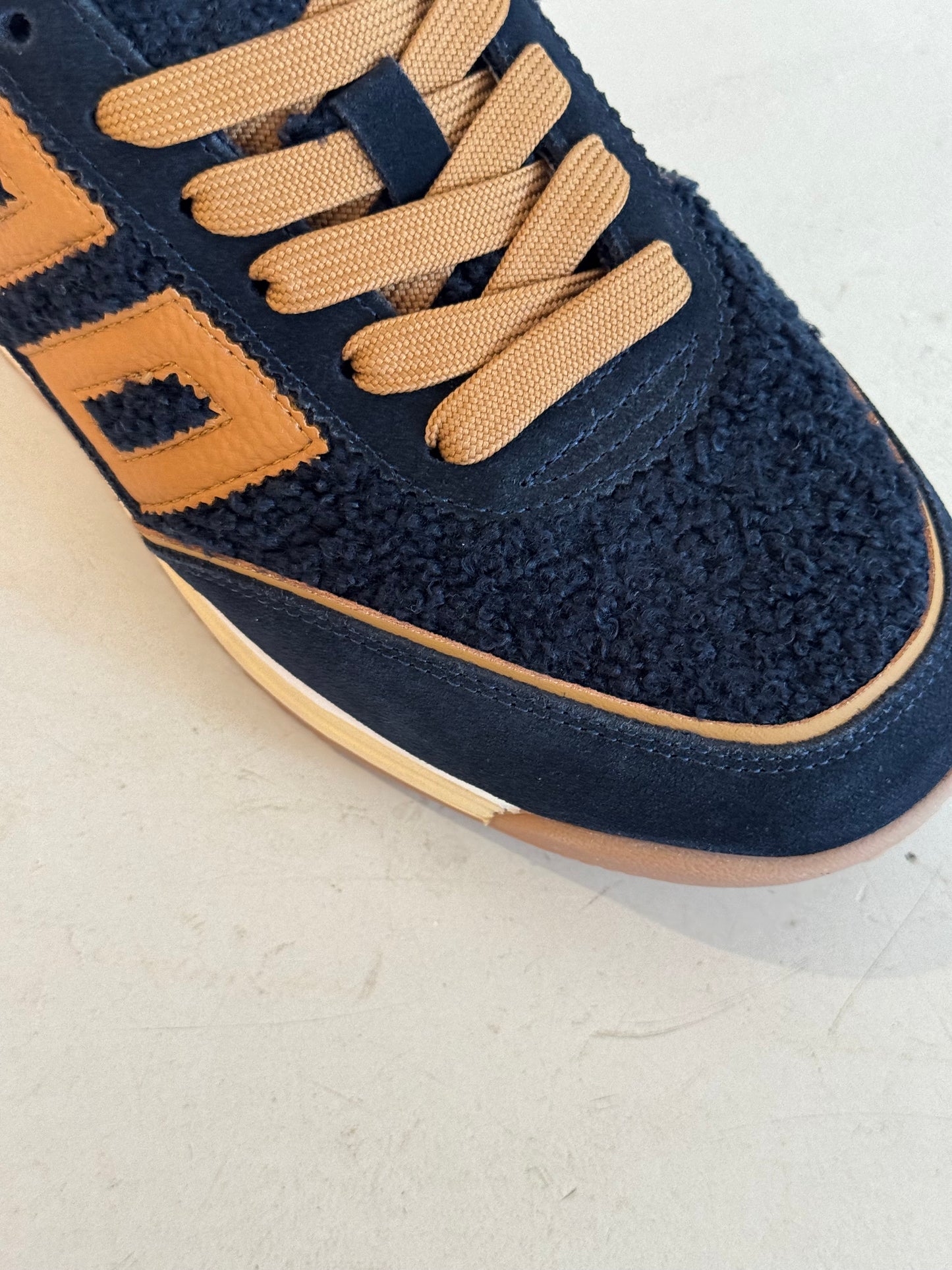 BACK70 JOGGER FT14 FUR NAVY SUEDE NAVY CAMEL 70