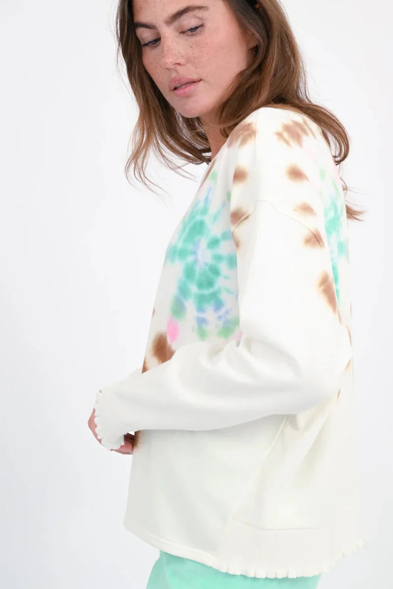 LOVE JOY VICTORY BATIK SWEATSHIRT ROSE