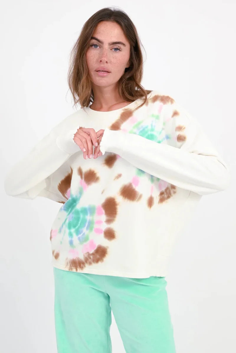 LOVE JOY VICTORY BATIK SWEATSHIRT ROSE