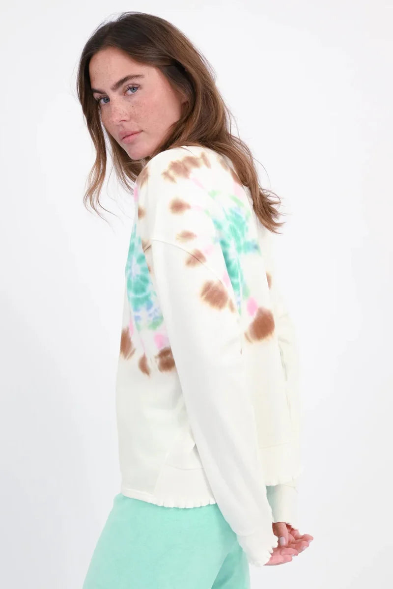 LOVE JOY VICTORY BATIK SWEATSHIRT ROSE