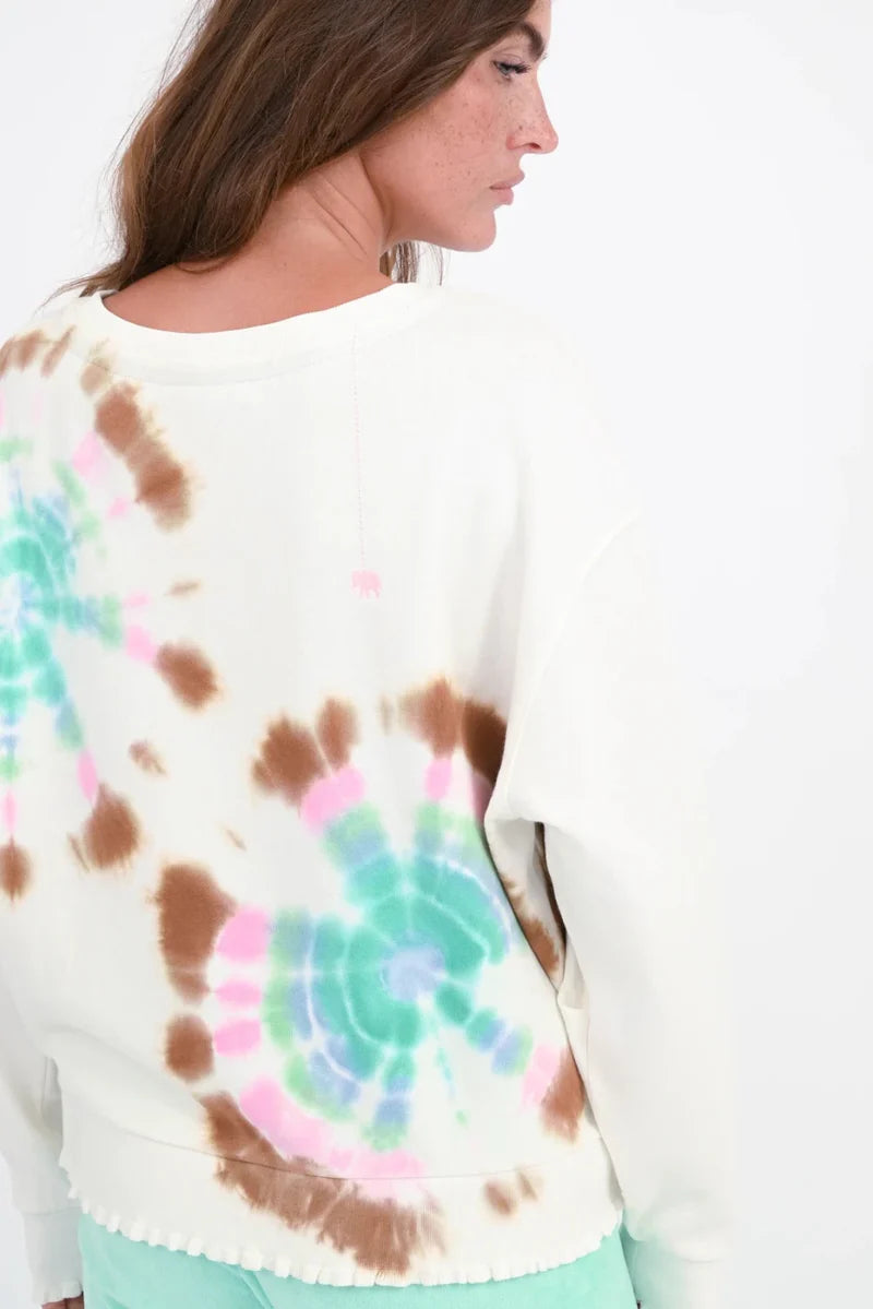 LOVE JOY VICTORY BATIK SWEATSHIRT ROSE