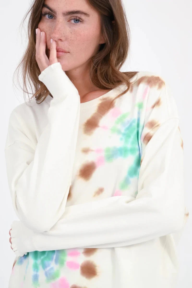 LOVE JOY VICTORY BATIK SWEATSHIRT ROSE