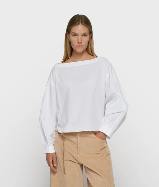 10DAYS BOATNECK BLOUSE POPLIN