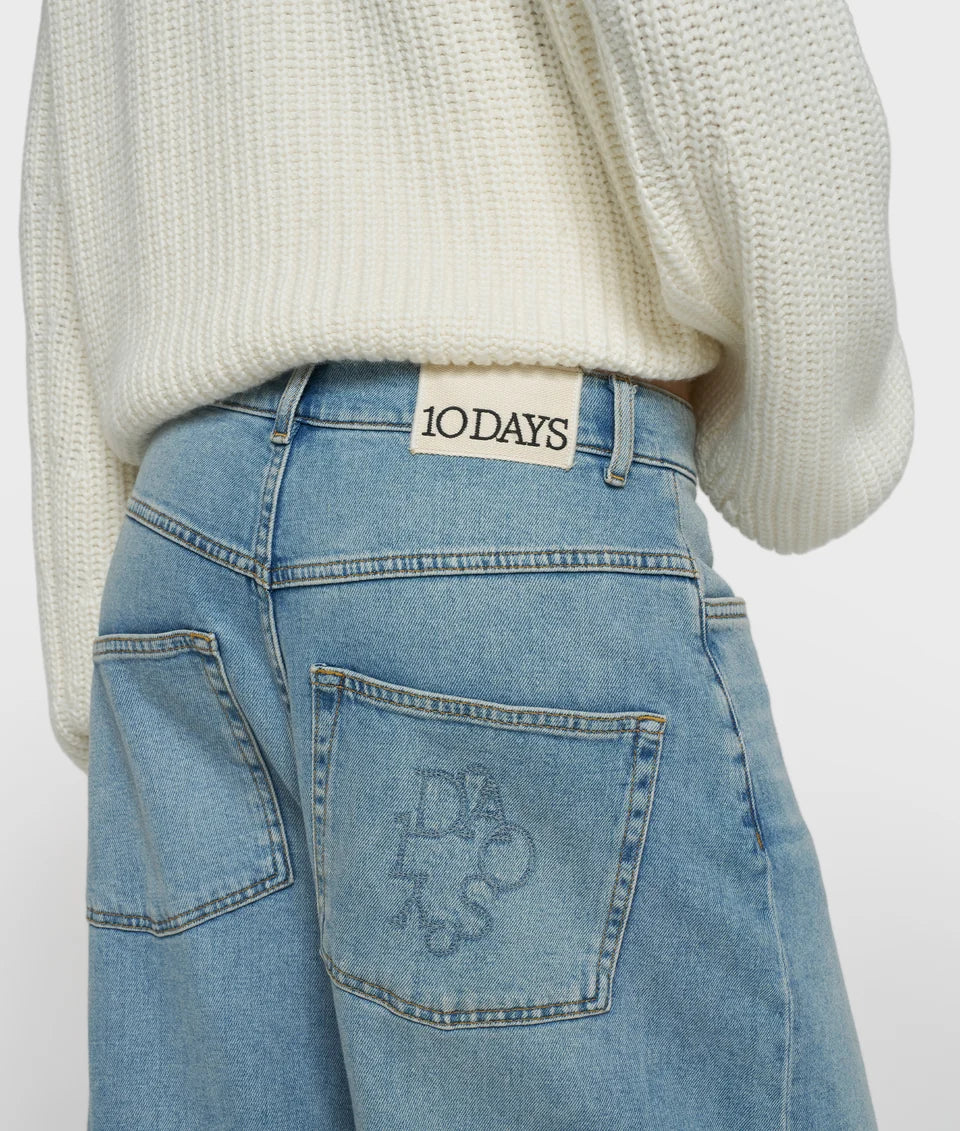 10DAYS WIDE TAPERED DENIM PANTS