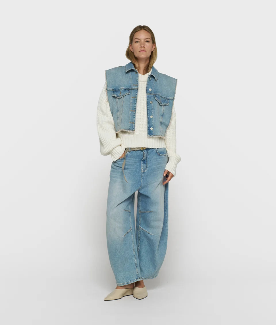 10DAYS WIDE TAPERED DENIM PANTS