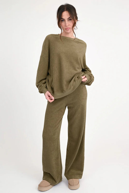 LOVE JOY VICTORY FROTTEE SWEATSHIRT RANA