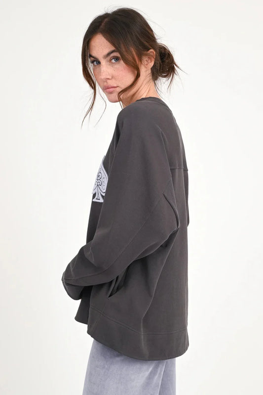 LOVE JOY VICTORY SWEATSHIRT FLOCKPRINT FELIS