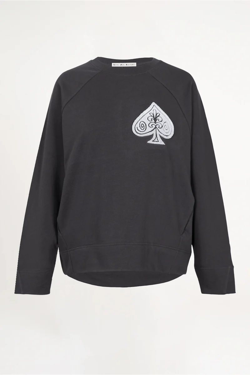 LOVE JOY VICTORY SWEATSHIRT FLOCKPRINT FELIS