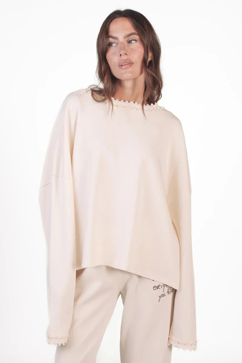 LOVE JOY VICTORY SWEATSHIRT VIOLA