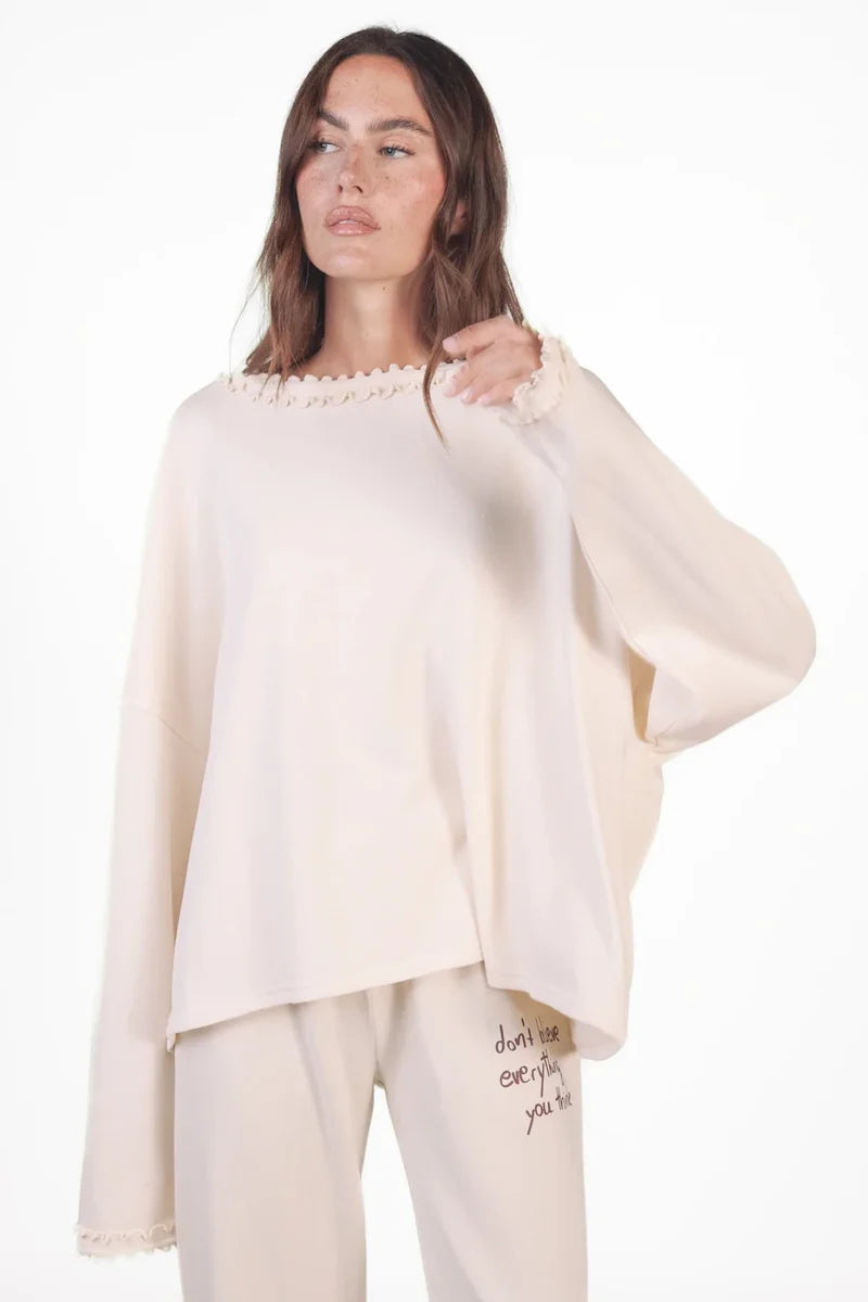 LOVE JOY VICTORY SWEATSHIRT VIOLA